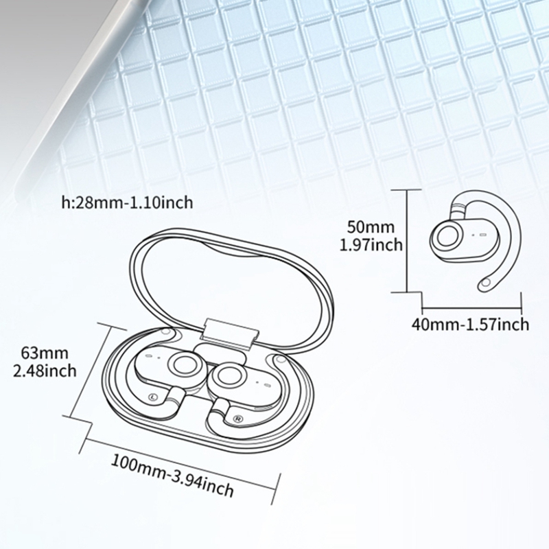 Sports Earphone Hook - Earphone JM18 dengan Pengait Telinga, Earphone
