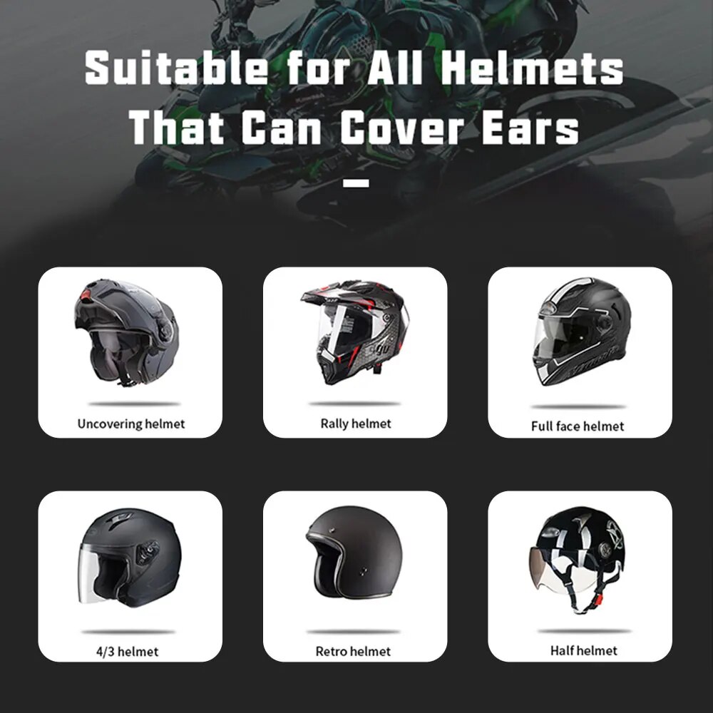 Kihous Headset Helm Sepeda Mot - Bluetooth Headset On Ear ulasan dan harga