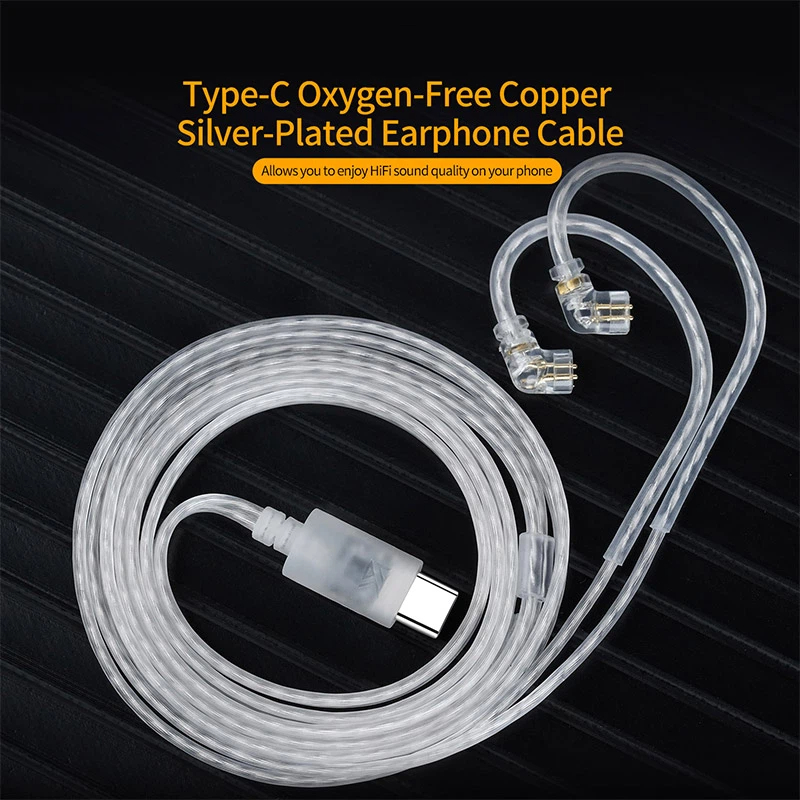 Kabel Earphone KZ OFC Berlapis - Usb C Earphone ulasan dan harga