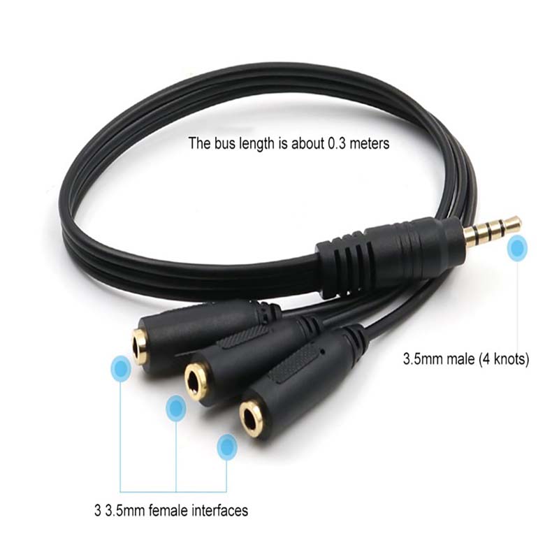 1Pc 3.5mm 3 Way Port Aux Multi - Earphone Splitter Jack ulasan dan harga