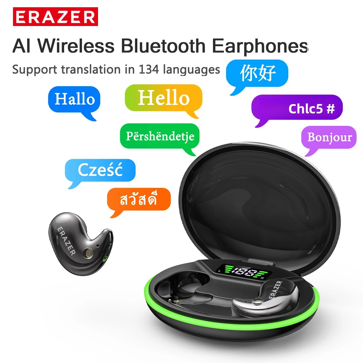 EARZER XF58 Headphone Bluetoot - Earbuds Charging Case ulasan dan harga
