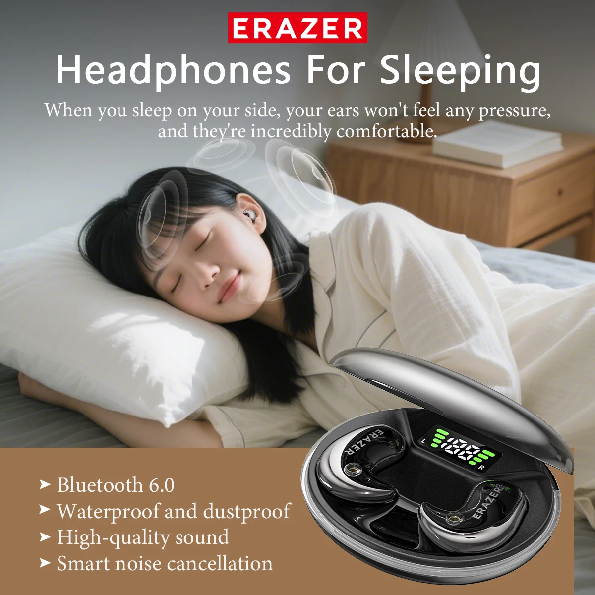 EARZER XF58 Headphone Bluetoot - Earbuds Charging Case ulasan dan harga