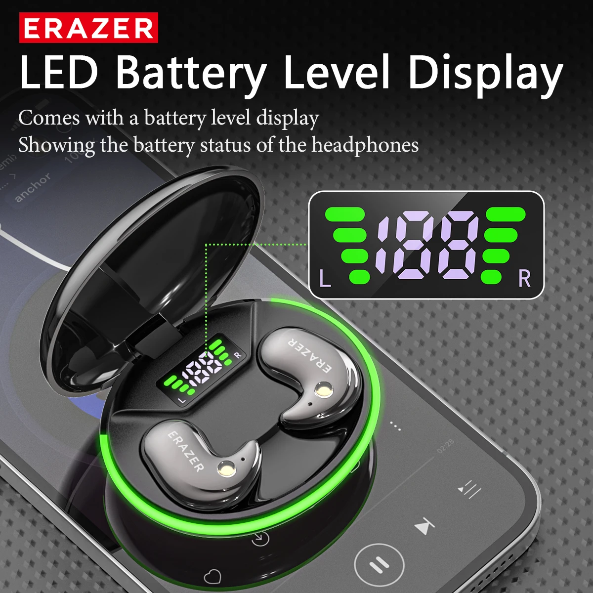 EARZER XF58 Headphone Bluetoot - Earbuds Charging Case ulasan dan harga