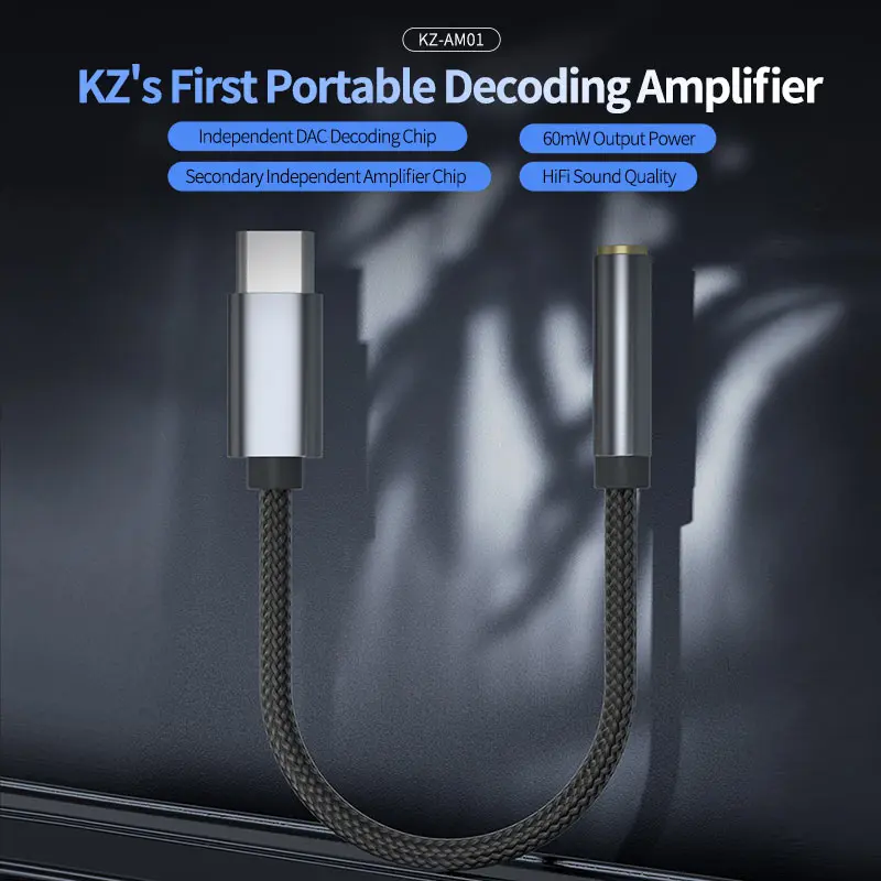KZ AM01 Adaptor Audio Tipe-C K - Usb C Earphone ulasan dan harga