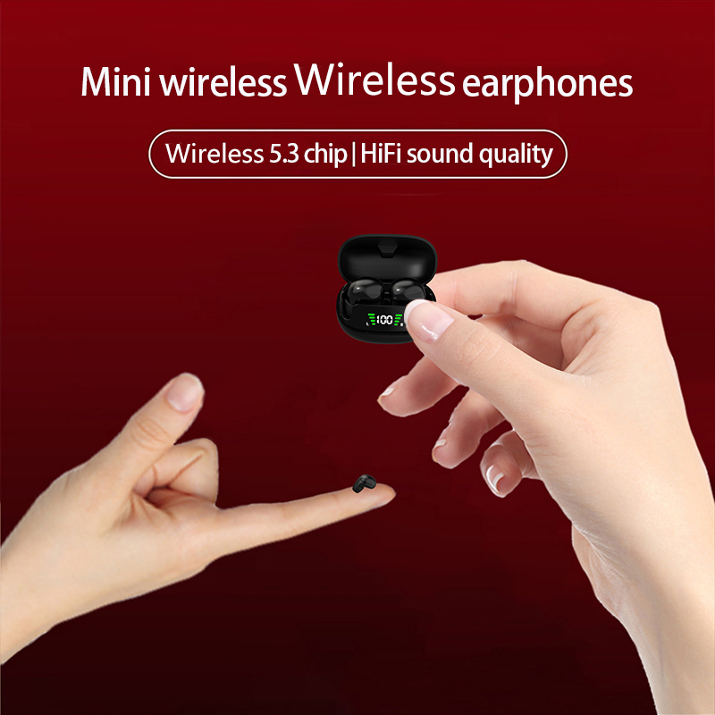 Headset Mini Nirkabel TWS Blue - Wireless Earbuds Tws ulasan dan harga
