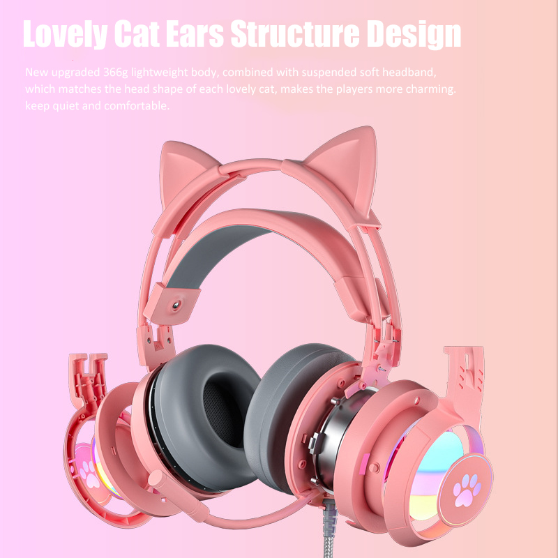Headphone game telinga kucing  - Gaming Headset Rgb ulasan dan harga