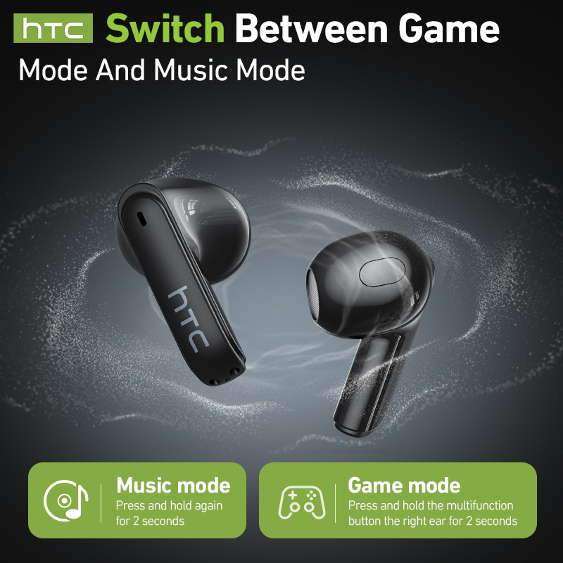 Earbud Gaming Nirkabel hTC Lay - Earbuds Charging Case ulasan dan harga