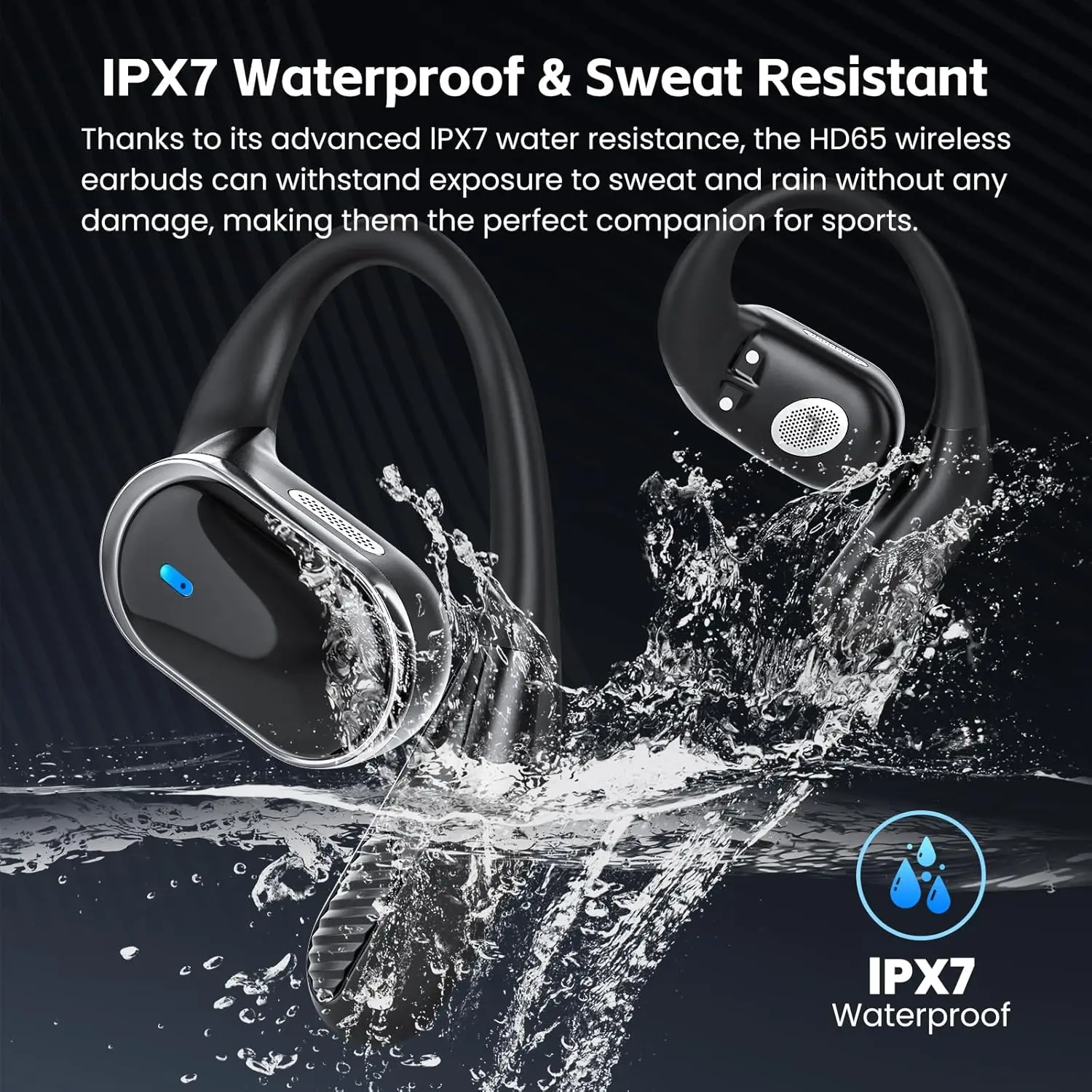 Earphone Bluetooth Nirkabel de - Sports Earphone Hook ulasan dan harga